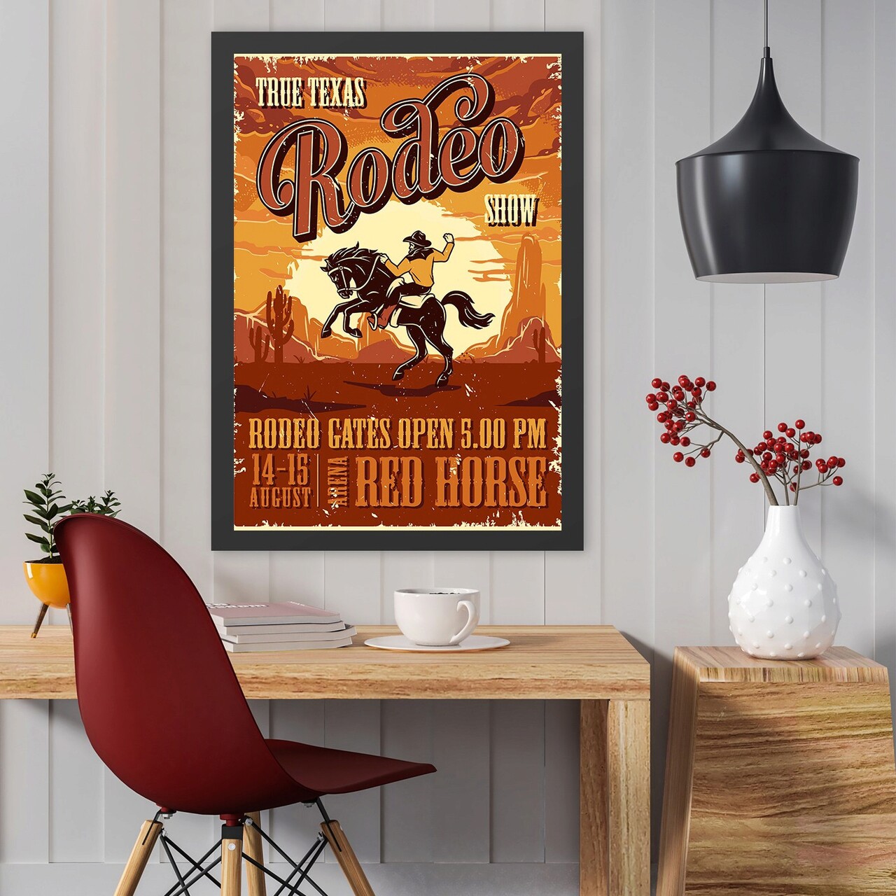 Tablou decorativ, Rodeo (55 x 75), Polistiren, Multicolor - imagine 3
